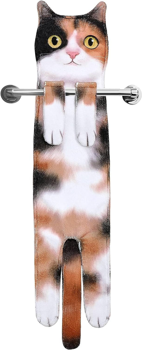 Cat Funny Hand Towels for Bathroom Kitchen